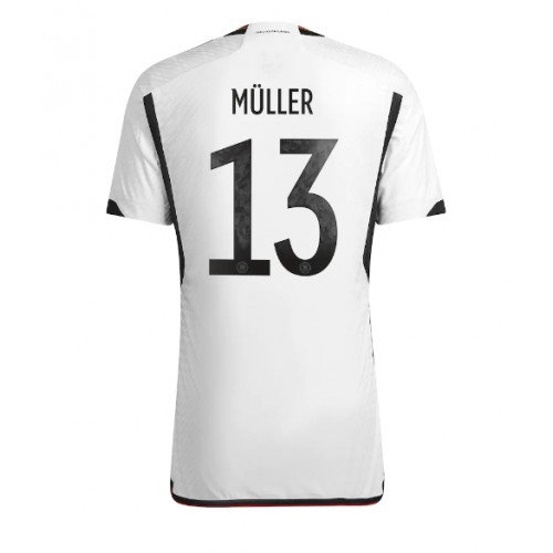 Německo Thomas Muller #13 Domácí Dres MS 2022 Krátký Rukáv
